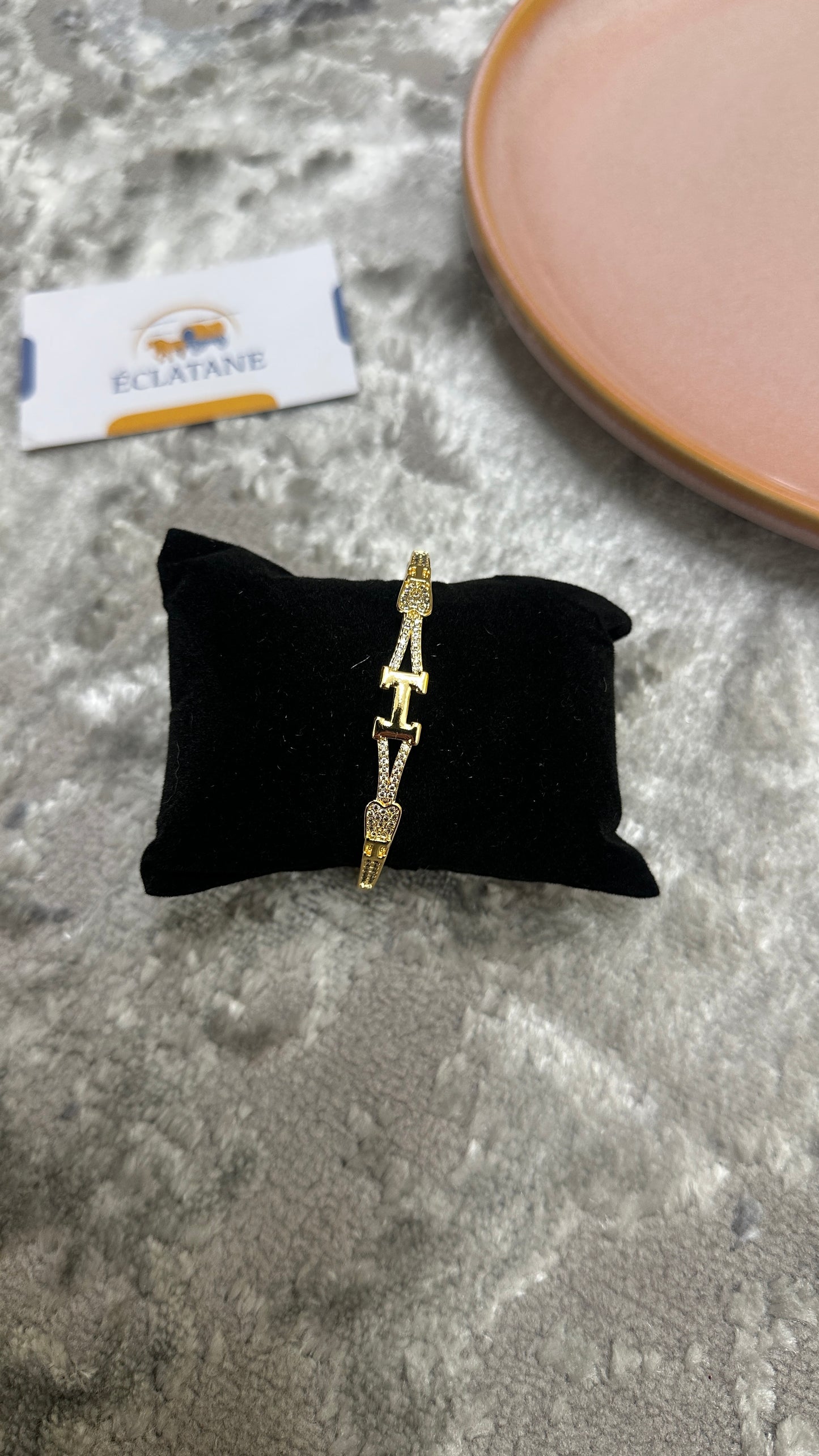 Gold Plated Sparkle | H Clasp Bracelet