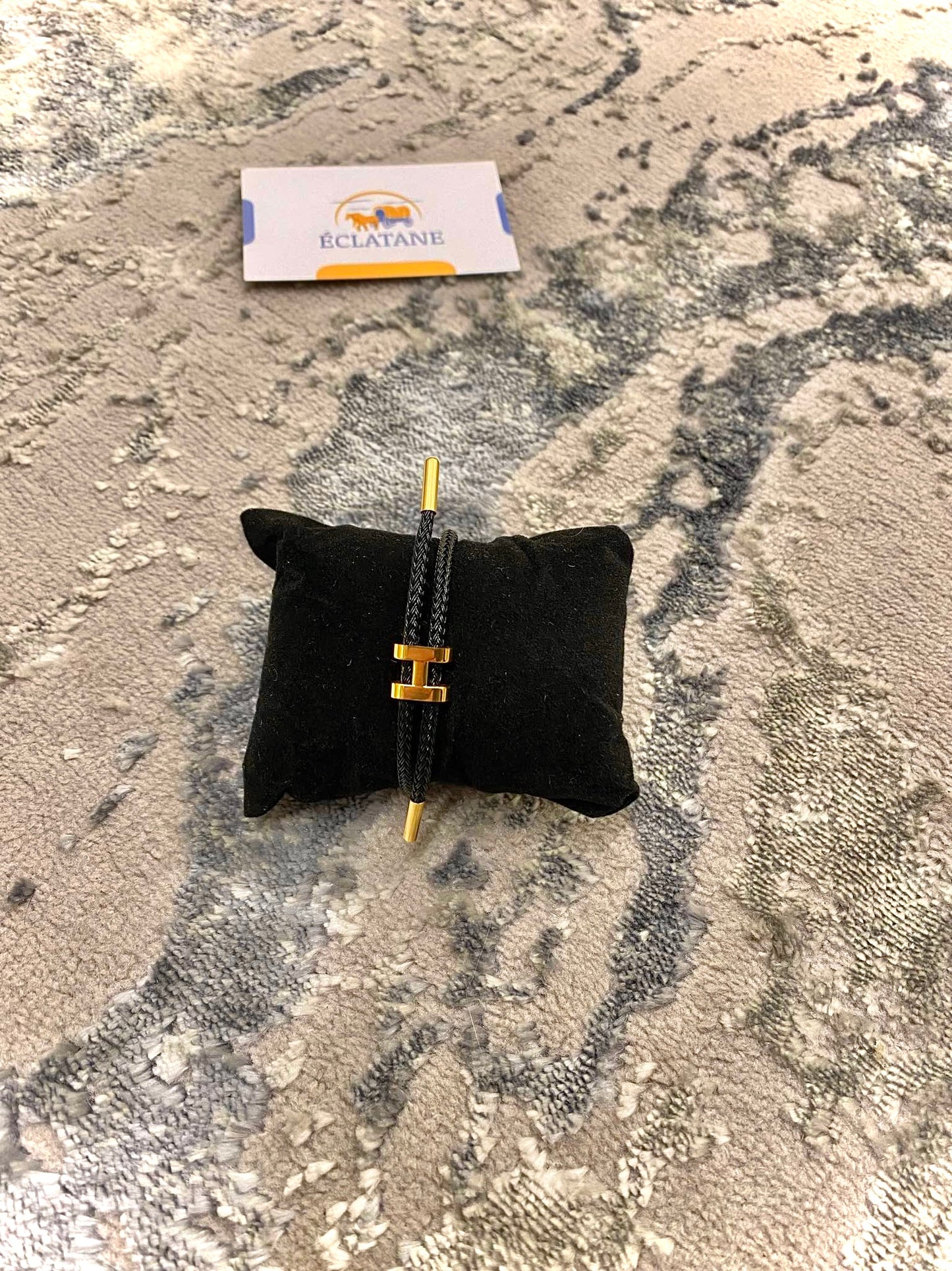 Gold & Black Plated | H Rope Bracelet