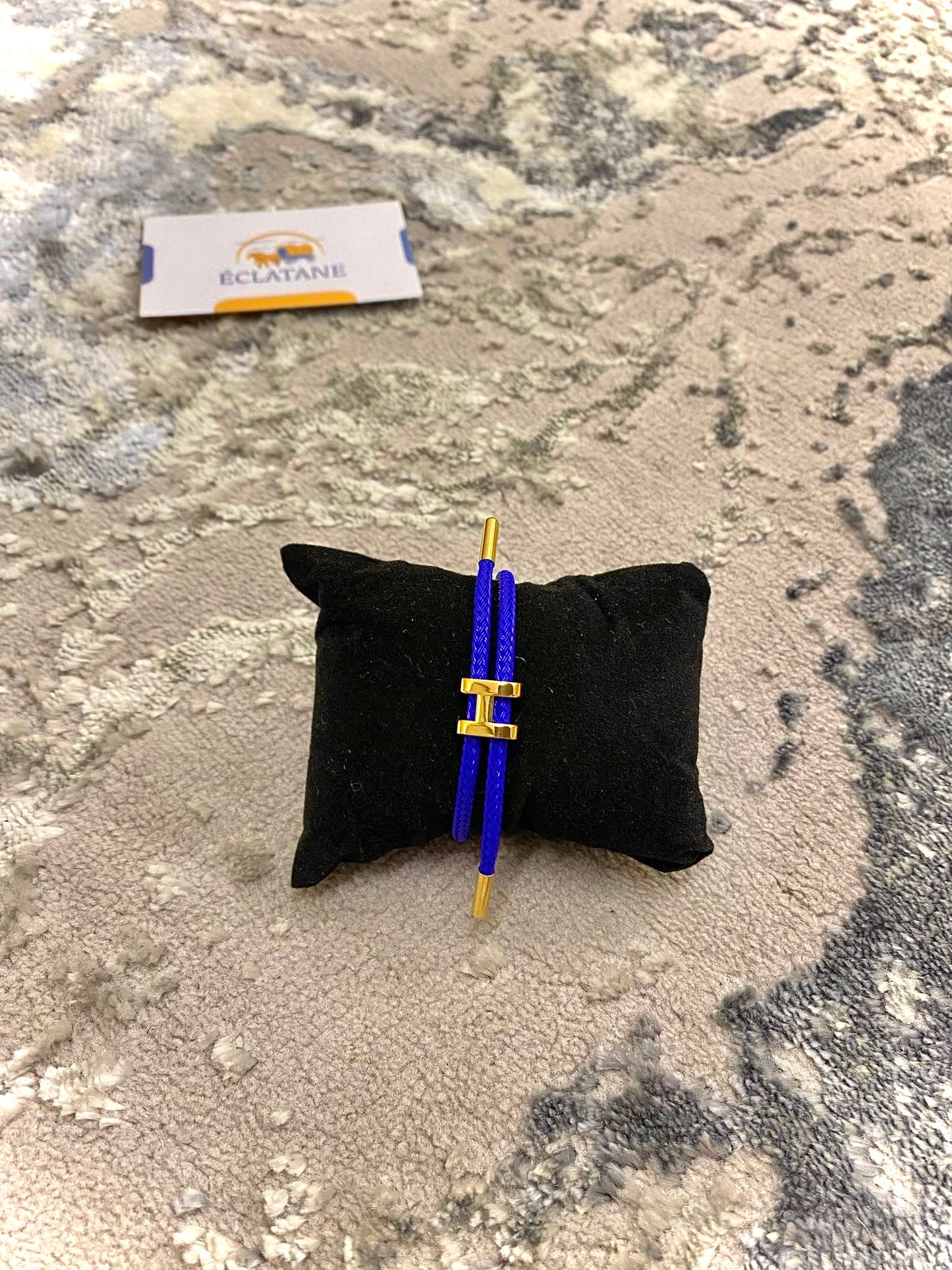 Gold & Dark Blue Plated | H Rope Bracelet