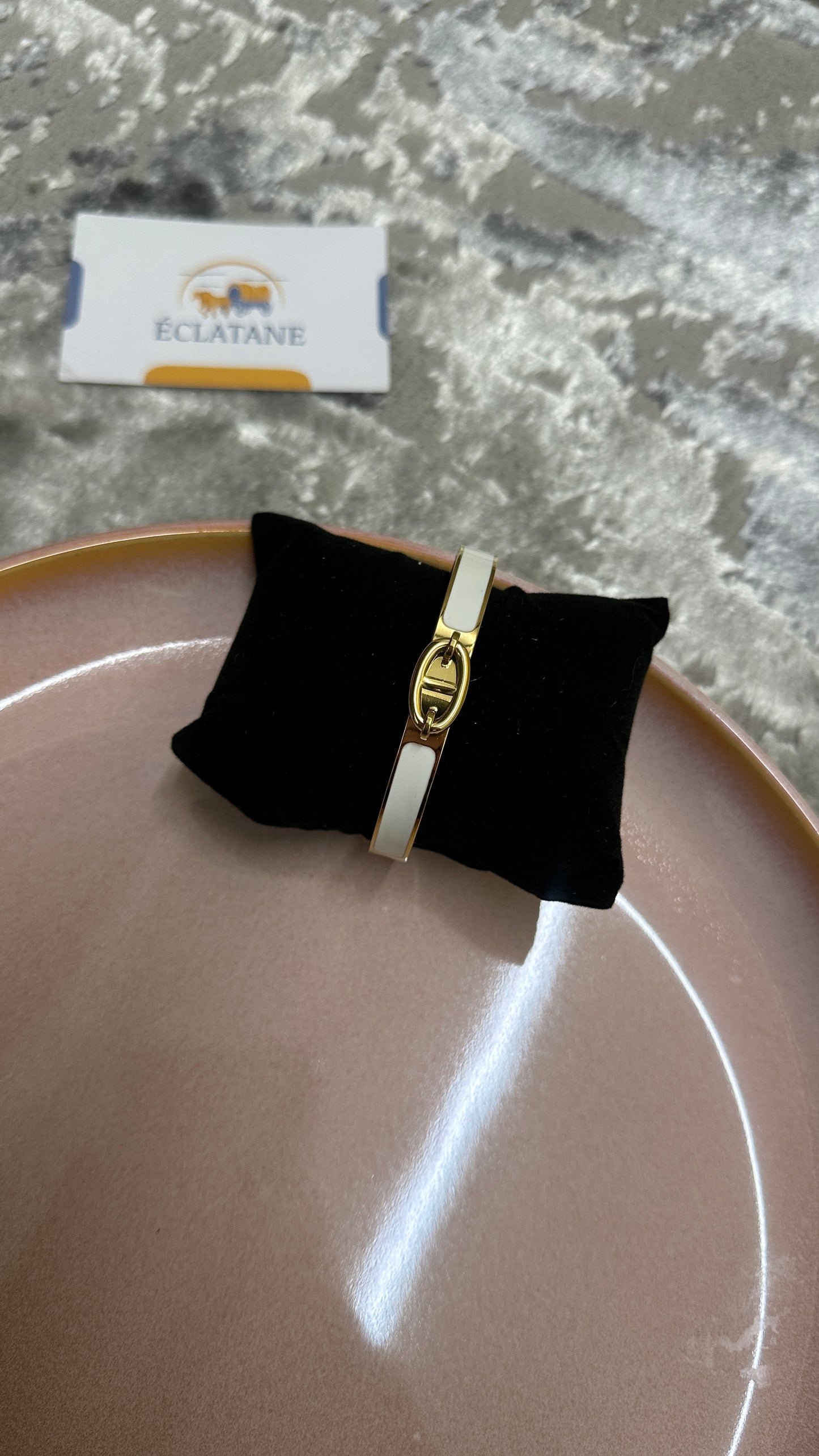 Gold & White Plated | CD Clasp Bracelet