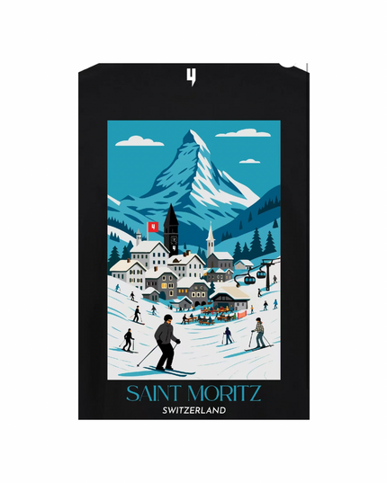 Black & Blue St Moritz Ski T-Shirt