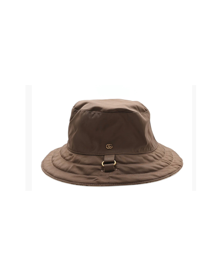 Canvas Monogram Reversible Bucket Hat Brown