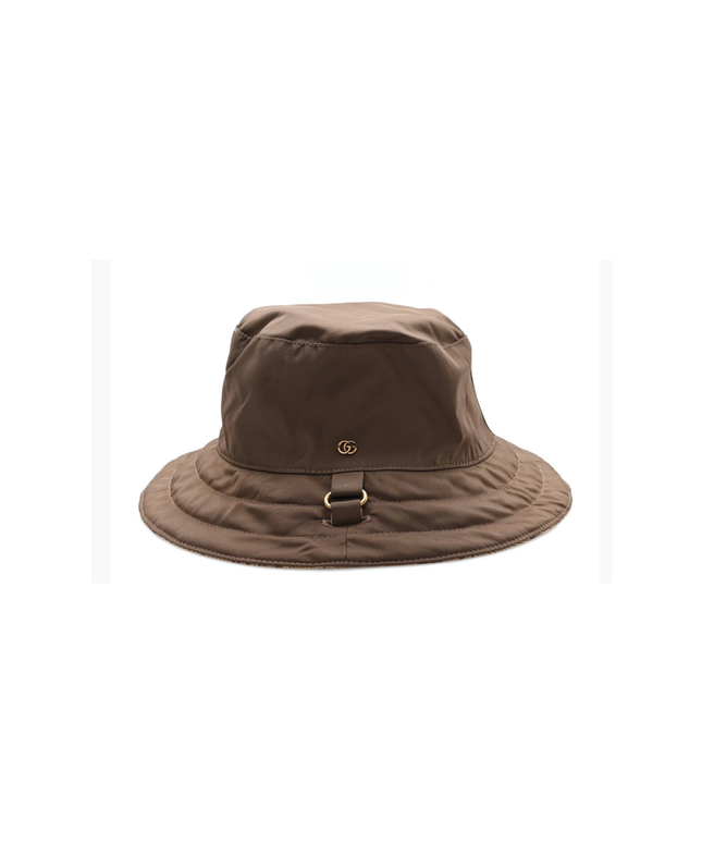 Canvas Monogram Reversible Bucket Hat Brown