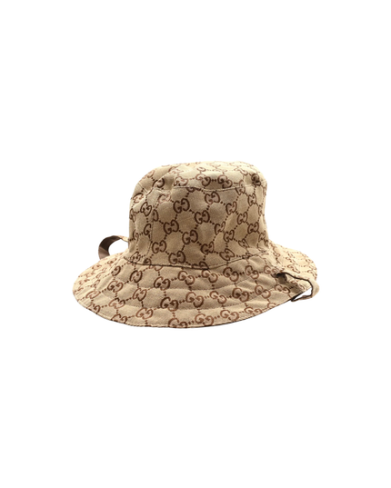 Canvas Monogram Reversible Bucket Hat Brown