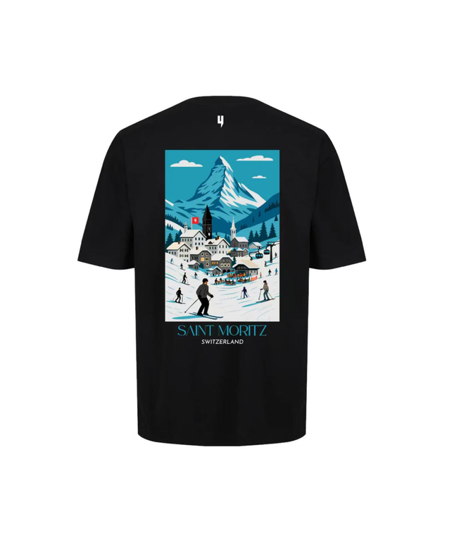 Black & Blue St Moritz Ski T-Shirt