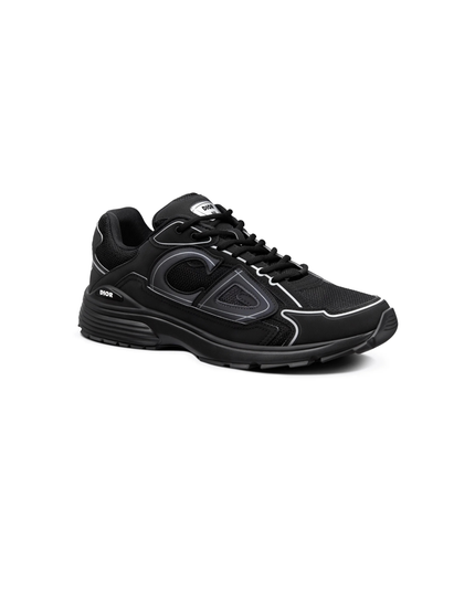 B30 Black Technical Mesh Trainers