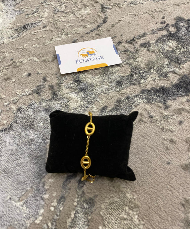 Plated Gold | CD Adjustable Bracelet