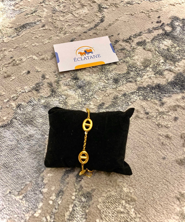 Gold Plated CD Rope Bracelet