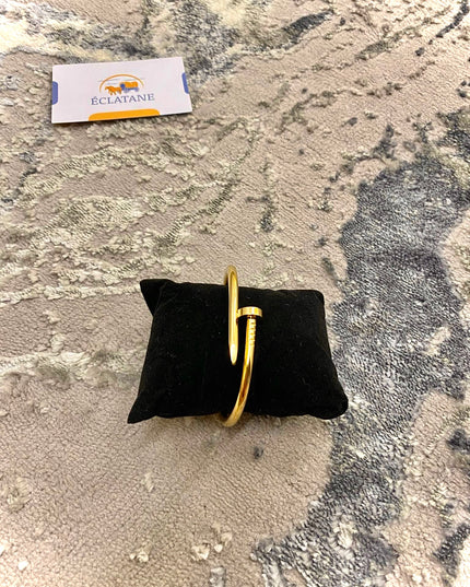 Gold Plated Nail Bracelet