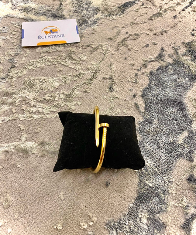 Gold Plated Nail Bracelet