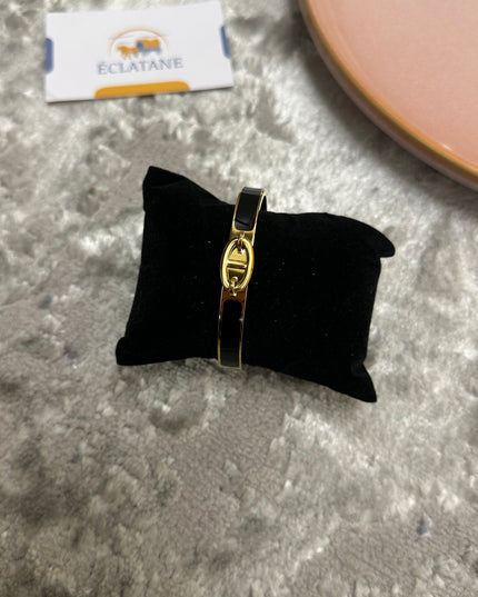 Gold & Black Plated | CD Clasp Bracelet