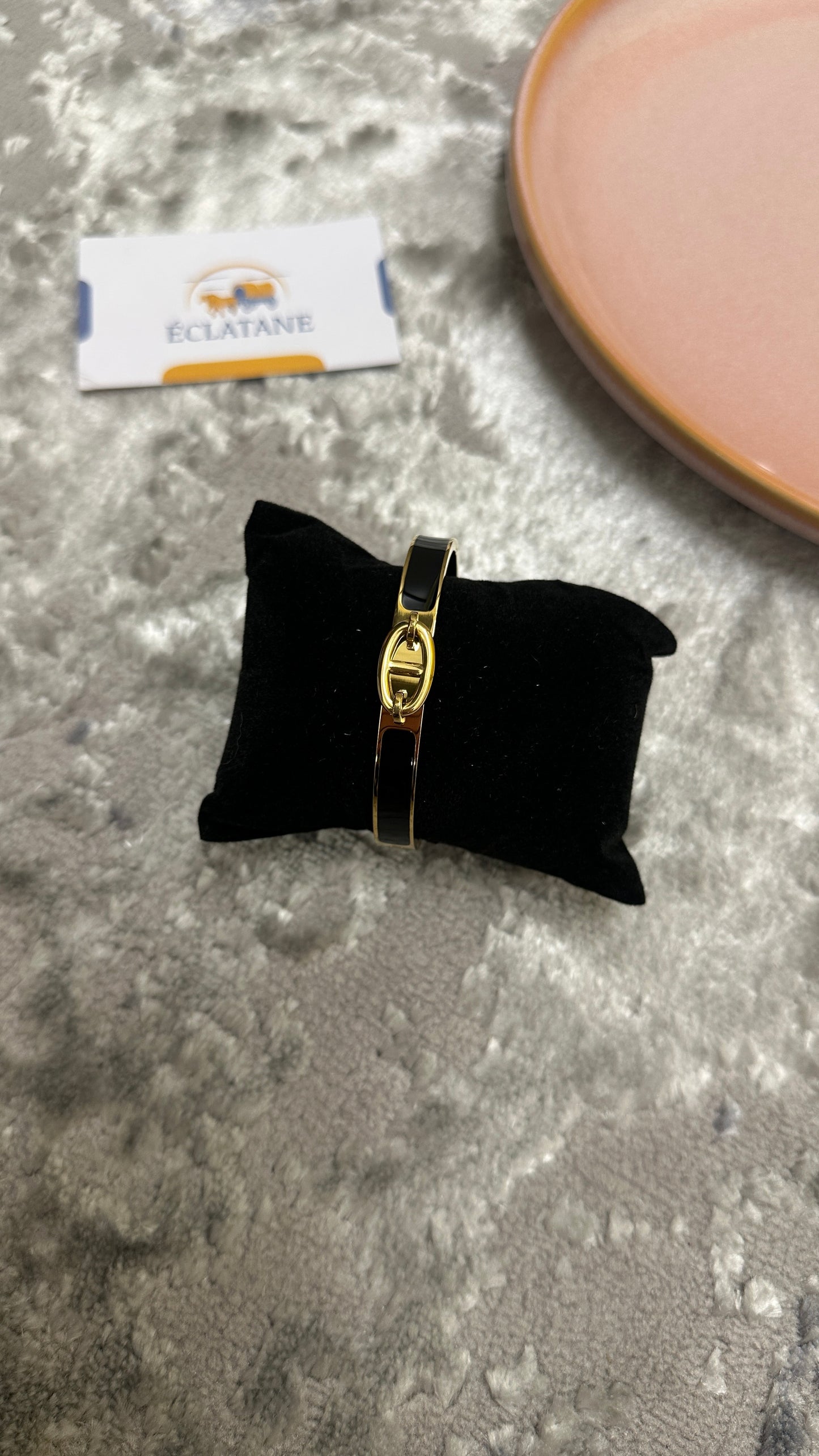 Gold & Black Plated | CD Clasp Bracelet