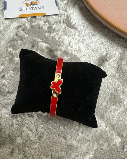 Gold & Red Plated | Butterfly Clasp Bracelet