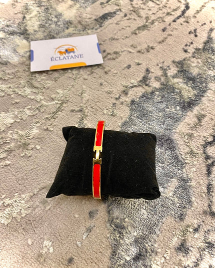 Gold & Red Plated | H Clasp Bracelet