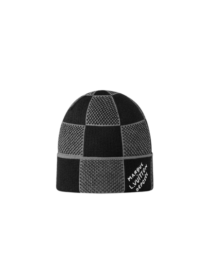 Black Damier Heritage Beanie Hat