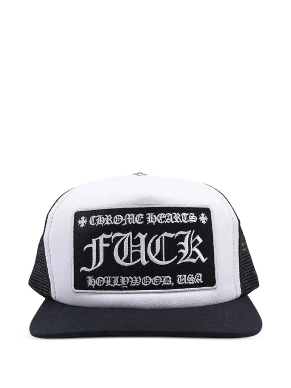 Black Slogan Adjustable Cap