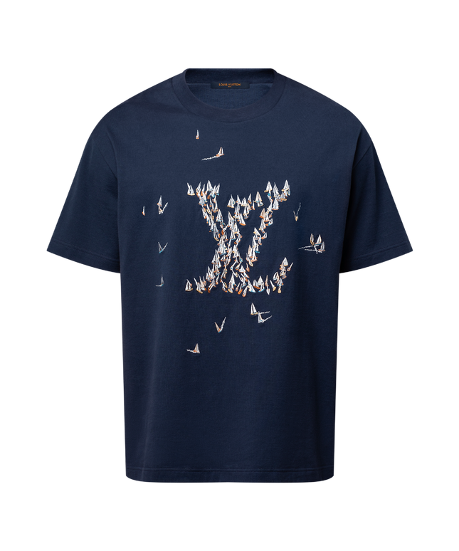 Embroided Navy LV Sailing T-Shirt