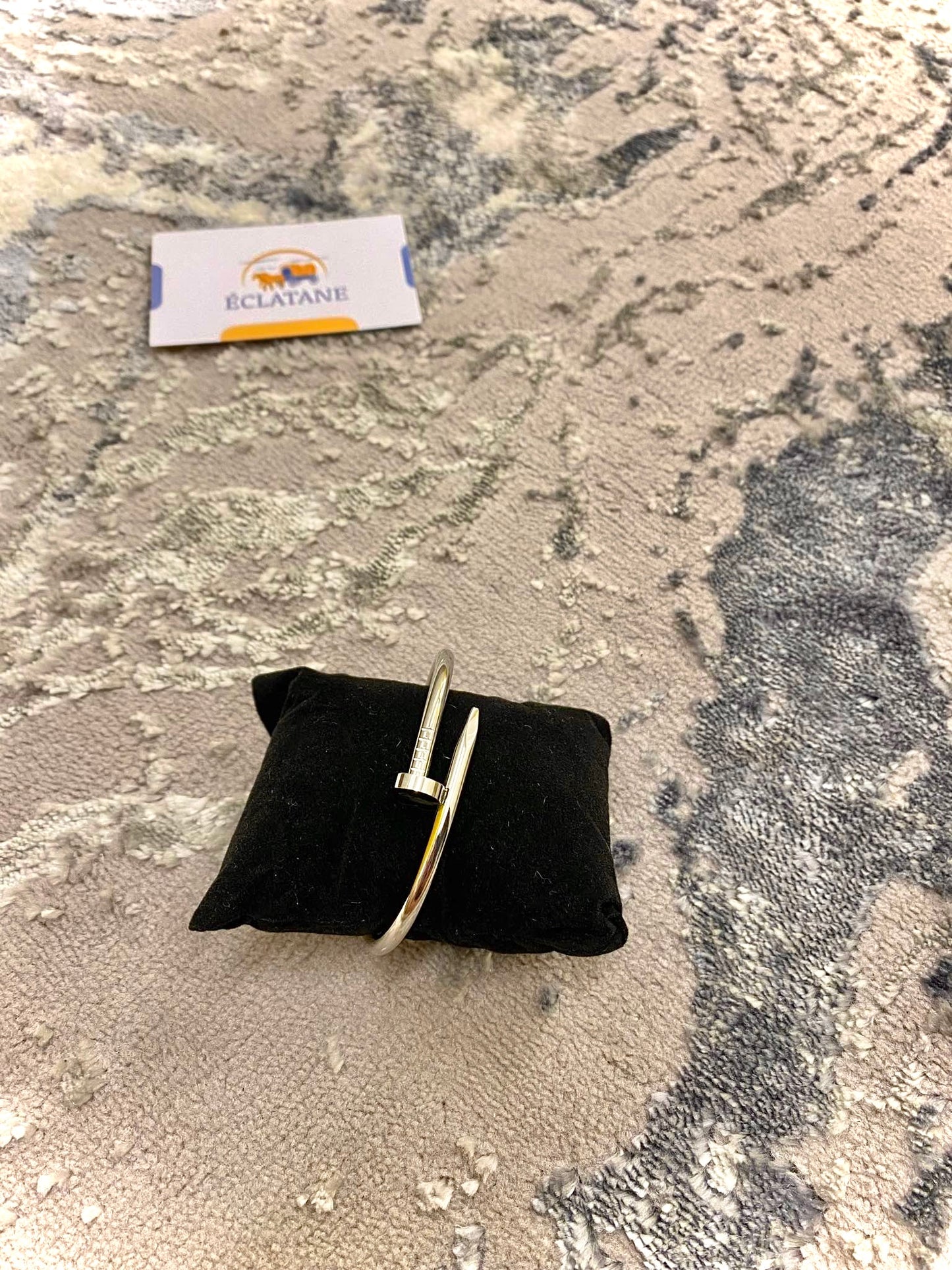 Silver Plated Nail Bracelet